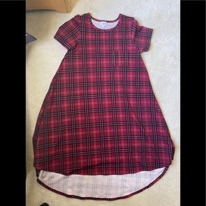 EUC Plaid LuLaRoe Carly